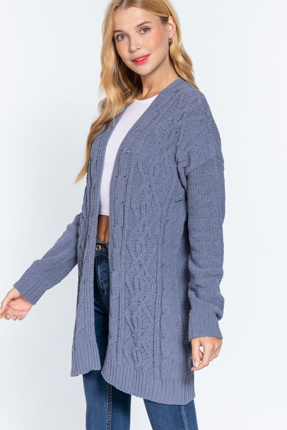 Luxurious Soft Chenille Long Cardigan
