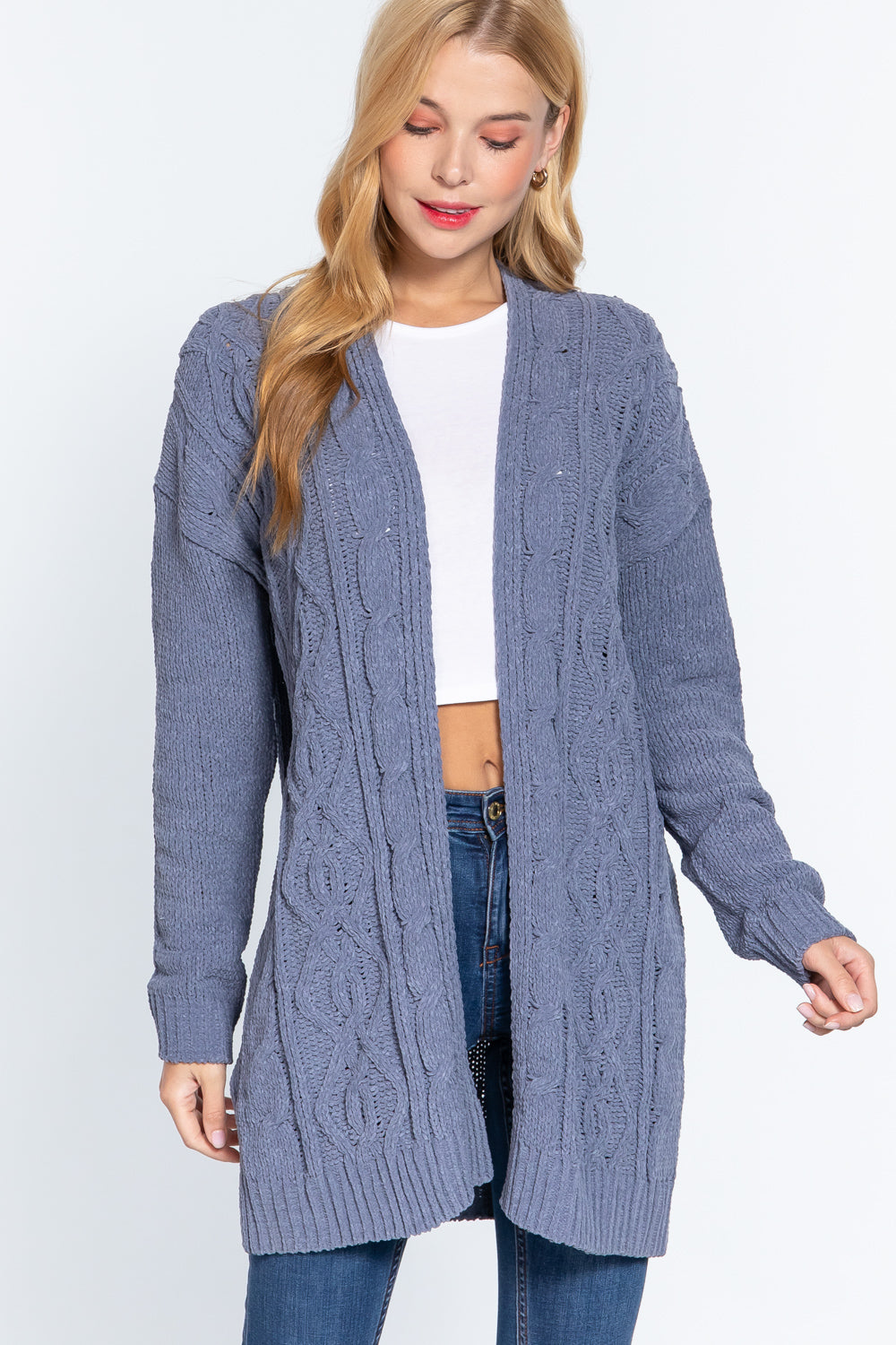 Luxurious Soft Chenille Long Cardigan