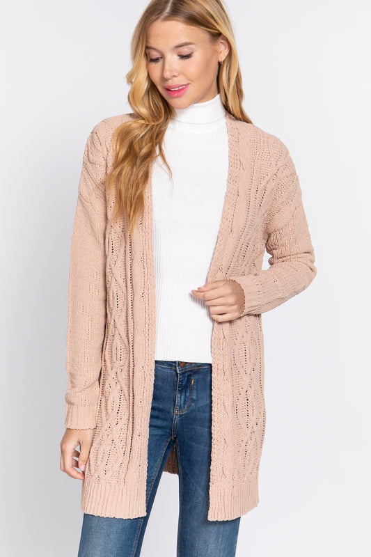 Luxurious Soft Chenille Long Cardigan